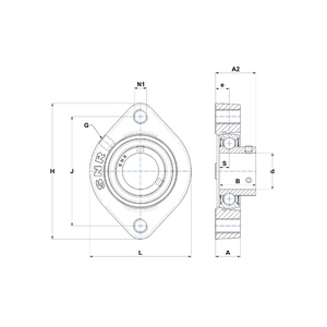 SUPPORTI FLANGIATI USFD.206M12