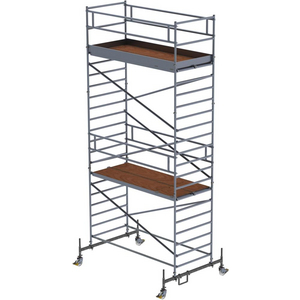 3210035760 Rollgerüst Aluminium m. Fahrbalken 1,35x3,00 m H 10,50 m