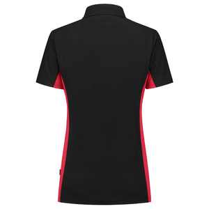 TRICORP POLOSHIRT DAME 202003 ZWART/ROOD MT 3XL