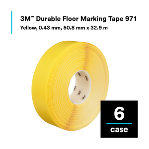 NASTRO RESISTENTE PER MARCATURA DI PAVIMENTI CON LINER 3M 971L,GIALLO,50.8 MM X 33 M,0.43 MM 7100333354