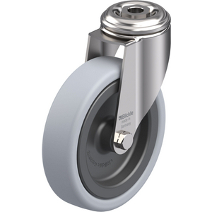 ROULETTE PIVOT. 100KG D.125MM IN BAND.CAOUT 32MM MOY LISSE