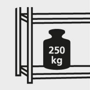 3210001500 Steckregal AR 250 kg 2500x1000x500mm 6Böd 7035