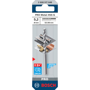 BOSCH METAALBOOR PRO HSS-G, 5,2X52X86 2608577648