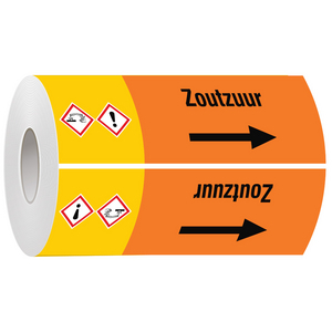 BRADY LEIDINGMERKER 300MM ZOUTZUUR (ROL=30M)