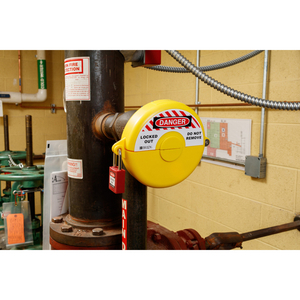 SISTEMI DI CHIUSURA PER VALVOLE A SARACINESCA 065593 GATE VALVE LOCKOUTS GVLO 6.5-10 YELLOW