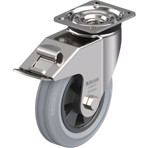 ROUE PIVOT. 135KG D.150MM IN BAND.CAOUT 40MM MOY R.IN +FR