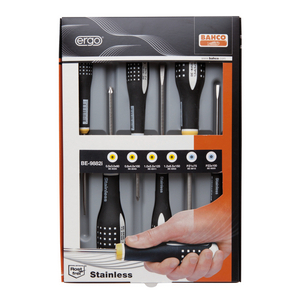 BAHCO SCHROEVENDRAAIERSET ERGO RVS PZ 6D BE-9882I