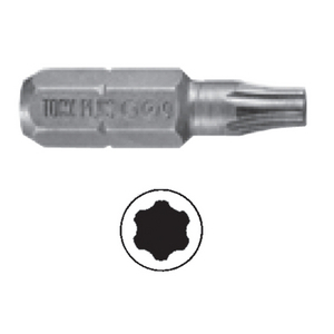 ATTACHEMENT LISSE 1/4 - TORX PLU S 25IP - LONGUEUR 25,4MM
