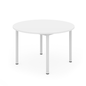 TABLE REUNION MEET ROND D120CM PLATEAU MELA. + PIET. BLC