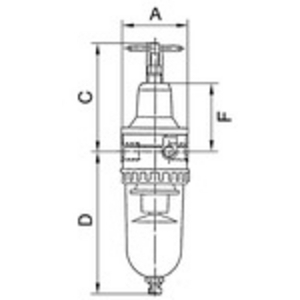 678.41 S FilterregleR»Standard«, PC-BehälteRund Schutzkorb, BG3, G1/2