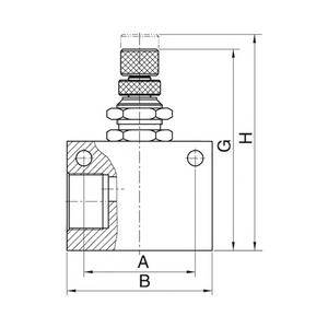 225.44 Drosselrückschlagventil »ASC«, in Blockform, Aluminium, G1/4