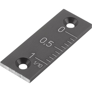 K0757.1101 Massstab Aluminium, Nonius mit Bohrung