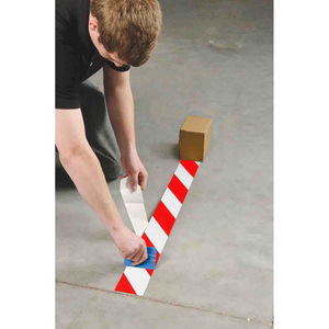 PACK 1 TOUGHSTRIPE FLOOR MARKING TAPE "104318-2"" X 100' B514 RED/WHITE FLOOR TAPE"