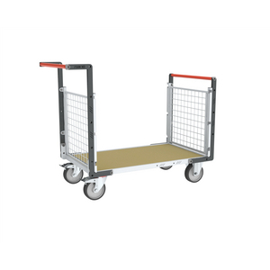 CHARIOT MODULAIRE GRILLAGE 2 DOSSIERS, PLATEAU BOIS 1200 X