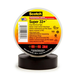 SCOTCH SUPER 33+ NASTRO ISOLANTE AD ELEVATE PRESTAZIONI COLORE NERO SPESSORE 0,18MM 7000042541