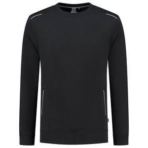 TRICORP SWEATER ACCENT 302703 ZWART/GRIJS MT 3XL
