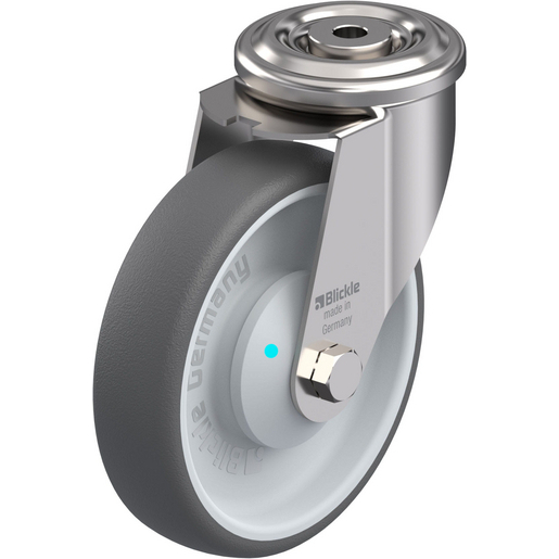 Rueda giratoria de chapa de acero, versión pesada, con freno 'ideal ...