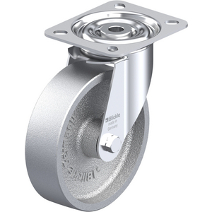 ROULETTE PIVOT. 150KG D.125MM AC FONTE 35MM MOY LISSE