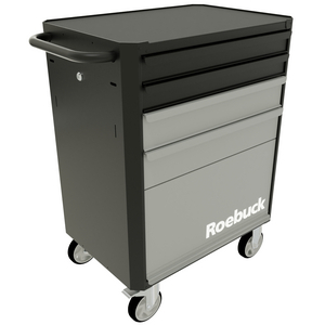 ROLLER CABINET 4 DRAWERS + BAY BLACK AND GREY 893457