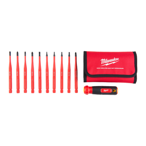 MILWAUKEE SCHROEVENDRAAIERSET GEISOLEERD VDE 10IN1 MULTI-BIT