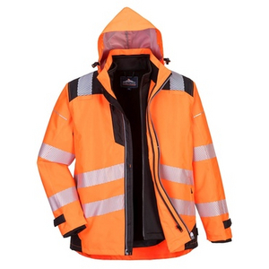 PORTWEST JACK 3-IN-1 PW365 HI-VIS ORANJE/ZWART MT M