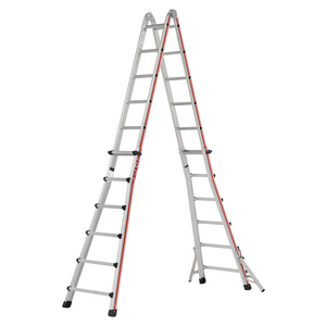 ECHELLE TELESCOPIQUE BASE EVASEE 4X6 AC STABILISATEURS LATERAUX