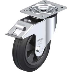 ROULETTE PIVOT. 170KG D.180MM AC BAND.CAOUT 50MM MOY LISSE+FR