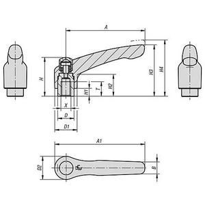 KIPP KLEMHEFBOOM +BESCHERMKAP GR3 M08 ORANJE K0123.9308182