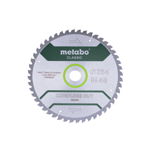 METABO CIRKELZAAGBLAD CORDLESSCUTCLASSIC 254X30 48 WZ 5 /B