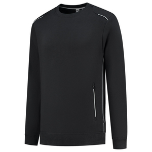 TRICORP SWEATER ACCENT 302703 ZWART/GRIJS MT 3XL