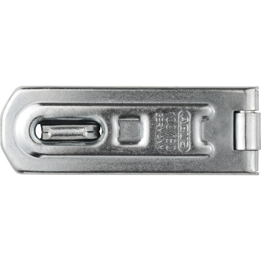 Abus 100/80 80mm Hinged Hasp & Staple - Double Joint Security For Doors (125mm Length)
