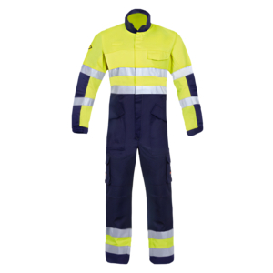 COMBINAISON 1F THALLIUM T0 HV MULTIRISQUES JAUNE HV/MARINE