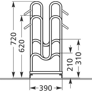 3110032370 Standparker,zweiseitig L1400mm,8EP,vzk.,geschw.