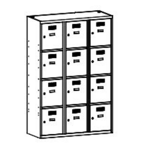 VESTIAIRE MULTICASES 3COL 4CASES 1200X500X1800-TOLE 8/10EME-SOC