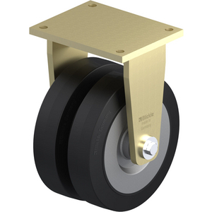 ROULETTE FIXE 1800KG D.300MM AC BAND.CAOUT 2X75MM MOY BILLE