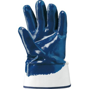 GUANTO NBR INTERAMENTE RICOPERTO BIANCO-BLU 350015 # L