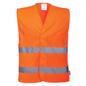 GILET 2 BANDE HI-VIS ORANGE L/XL C474ORR # L/XL