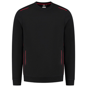 TRICORP SWEATER ACCENT 302703 ZWART/ROOD MT 3XL