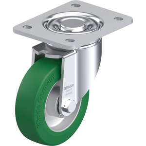 ROULETTE PIVOT. 350KG D.125MM AC BAND.POLYU 40MM MOY BILLE