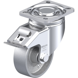 ROULETTE PIVOT. 400KG D.100MM AC FONTE 35MM MOY LISSE+FR