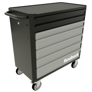 ROLLER CABINET 7 DRAWERS EXTRA LARGE BLACK AND GREY 893469