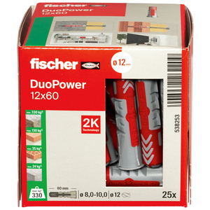 FISCHER PLUG DUOPOWER 12X60 (DS=25ST)