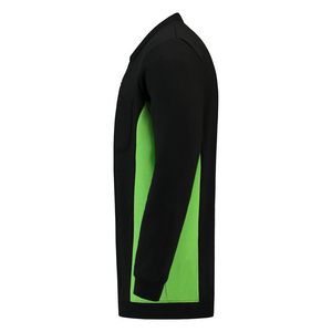 TRICORP POLOSWEATER BORSTZAK 302001 ZWART/LIME MT 4XL
