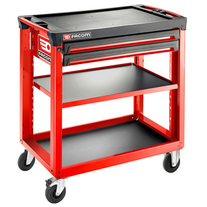 FACOM WERKPLAATSWAGEN 3PLANKEN 2LADEN M4 ROOD ROLL.UC3S2DM4