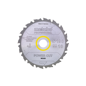 METABO CIRKELZAAGBLAD HW/CT 190X30, 16 FZ/FA 628006000