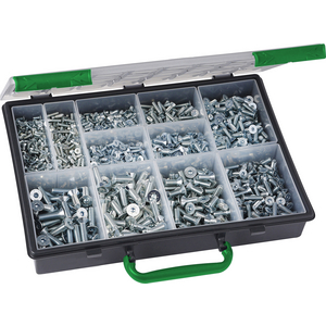 COFFRET VIS FHC TETE FRAISEE 6PANS CREUX ACIER ZING (X1500)