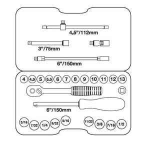 JEU DE 28 DOUILLES MET METRICAND 6868830