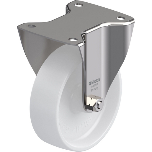 Lot De 4 Roulettes Pivotantes 125 Mm Avec Blocage - Polyamide, Acier Inox, Charge 200 Kg