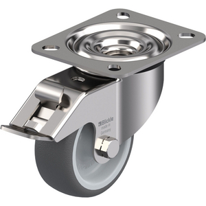 LEX-PATH 80G-FI Lenkrolle Edelstahl mit Stop-Fix