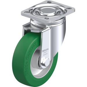 ROULETTE PIVOT. 350KG D.125MM AC BAND.POLYU 40MM MOY BILLE